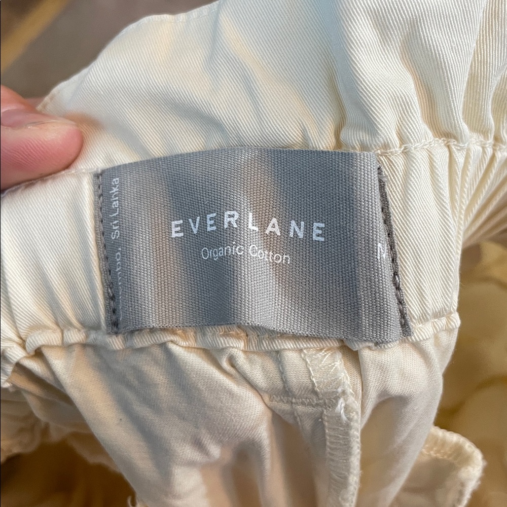 Everlane Cream Trousers with Belt the paper bag organic cotton pants medium - Picture 12 of 13